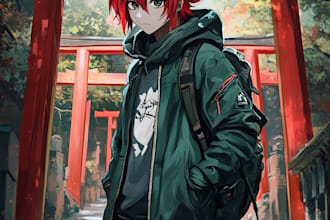 draw anime illustration, original character or fanart