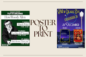 poster for social medias and to print to promote events
