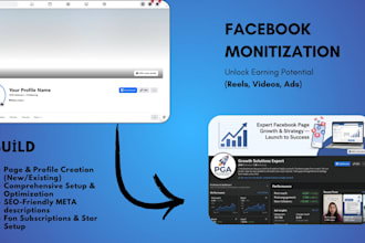 setup and optimize facebook page for monetization