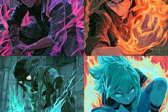 draw commission into anime or manga style art