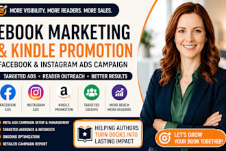 run facebook ads and instagram ads for ebook marketing and kindle promotion