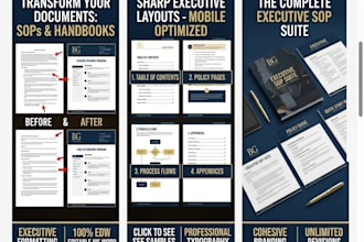 create structured sops, business operations workflows, and staff policy handbook