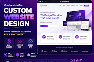 design a premium custom divi wordpress website