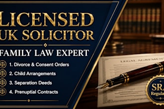 draft UK divorce settlement, financial consent order, and d81 statement drafting