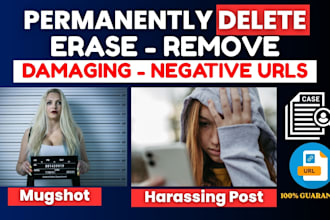 remove mugshots delete negative links, erase bad articles false news from google