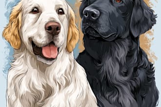 draw a caricature of your dog cat or other pet