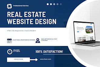 design responsive real estate website in HTML and CSS