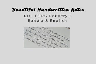 write aesthetic handwritten notes and letters for you