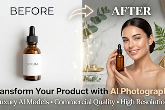 create realistic ai skincare product photography with ai models