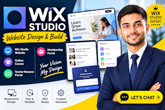 do wix studio website, online course, teacher resource portal, membership portal