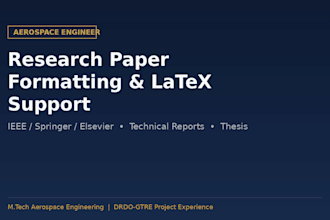 format, edit and prepare professional latex research papers