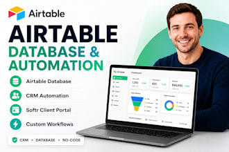 build airtable database, airtable automation, airtable crm, softr airtable
