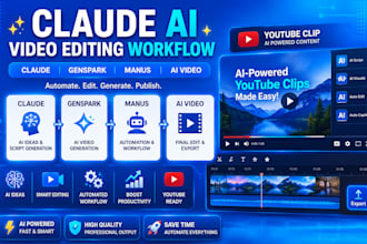 claude video editing claude genspark manus workflow claude youtube clip ai video