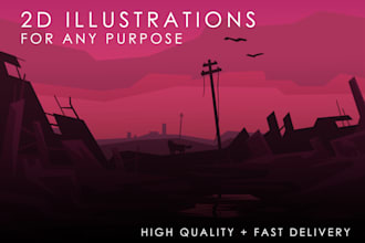 make you vector 2d illustrations or designs