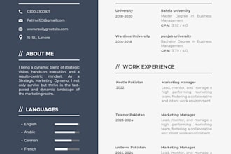 design professional CV and resume