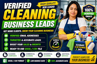 provide verified cleaning business email leads