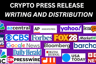 do crypto press release writing and crypto press release distribution
