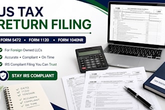 file us tax return form 5472 1120 1040rn for foreign owned llc and residential
