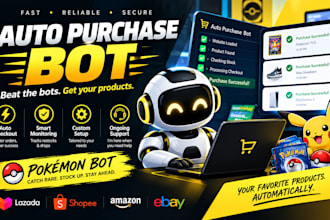 develop a custom auto purchase bot, auto checkout bot, and shopping bot