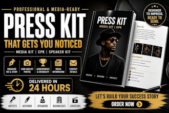 cerate electronic press kit for musicians artist epk media kit design dj website