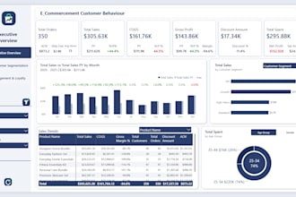 do data analysis and create kpi dashboards in excel, power and tableau