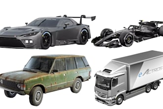 3d car model 3d vehicle sports car truck modeling rc car stl for 3d printing