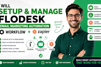 setup optimize flodesk email automation workflow zapier integration expert