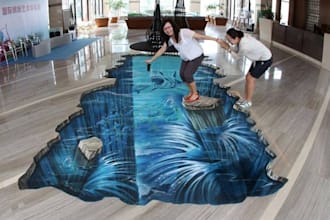 design realistic 3d floor illusions for homes and businesses