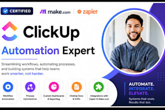 be your clickup expert for setup and setup automation