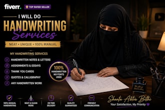 write beautiful handwritten notes, letters, cards and documents