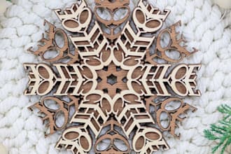 laser cut a name snow flake