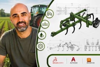 agricultural equipment drawing, farm machine cad, tractor drawing, solidworks