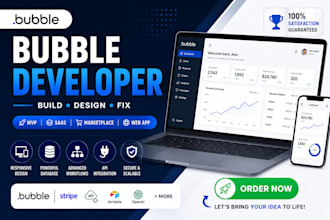 build bubble website bubble io developer bubble app bubble mvp bubble saas