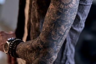 create a tattoo design of tattoo sleeve
