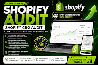 do shopify audit, shopify cro audit to fix low sales and boost conversions