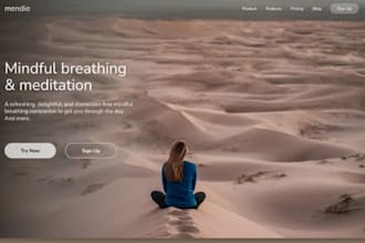 design wix meditation website mindfulness retreat healing service website