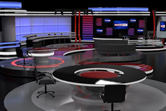 made 3d podcast studio, podcast broadcast, live streaming studio, radio podcast