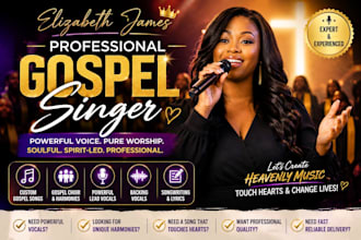 be your female gospel singer, christain vocalist, songwriter, choir and harmony