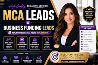 provide exclusive mca leads and business funding leads