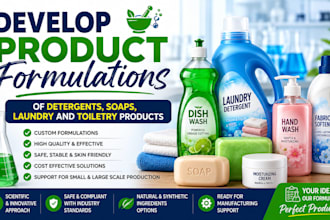 develop product formulations of detergents, soaps, laundry and toiletry products