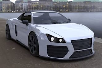 create game ready 3d car model for unity unreal engine fivem gta5 vehicle asset