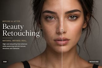 do beauty retouching and compositing