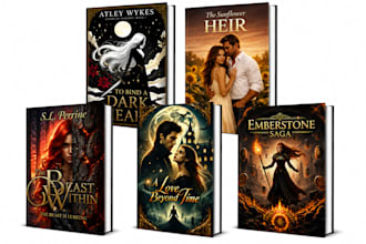 design a book cover design, romance, fantasy, romantasy, dark fantasy book cover
