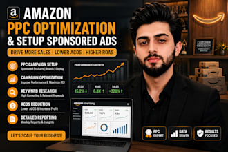 do amazon PPC optimization and setup sponsored ads