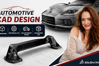 automotive cad design, mechanical cad, car accessory 3d modeling, solidworks cad
