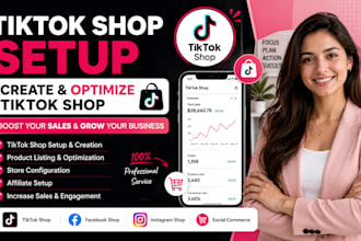 setup tiktok shop, create tiktok shop and optimize product listings