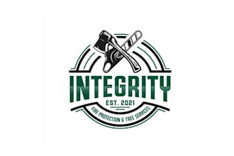 design mitigate forest fire logo with healthy forests