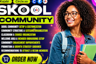 build and promote skool community for course creators and coaches
