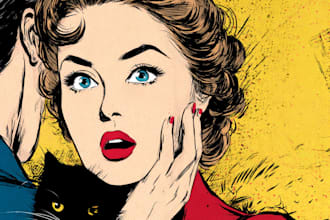 create authentic retro comic illustration