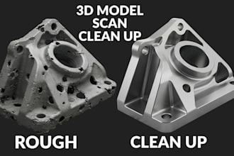 do 3d scan cleanup, mesh repair, hole fixing and stl repair for 3d printing